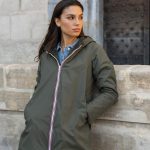 Imperméable fourré réversible long