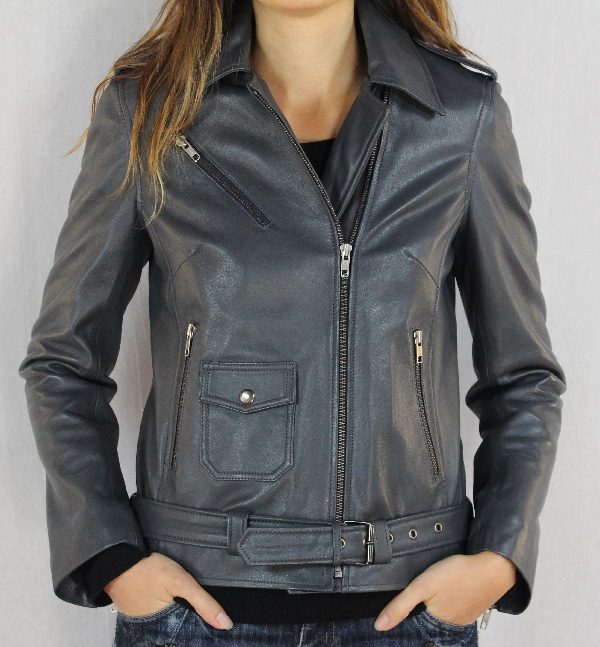 perfecto-femme-021qza-1.jpg Blouson femme perfecto en cuir gris nina Vêtements cuir adaptés à votre morphologie Itinérance Cuir – Image 1