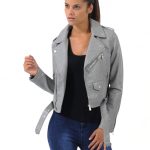 Perfecto simili cuir gris