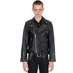 blouson (perfecto) homme STRAIGHT TO HELL Commando Black/Silver Ball Pull/Red Lining COM BLK NIC MOD metalmonde.fr