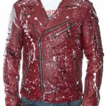 Perfecto cuir homme ladc rocky taching red Revacuir
