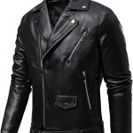 TONY BACKER Perfecto Homme, Veste cuir homme, blouson de motard en similicuir avec ceinture, polyvalente, fermeture éclair en métal et poche intérieure : Amazon.fr: Mode