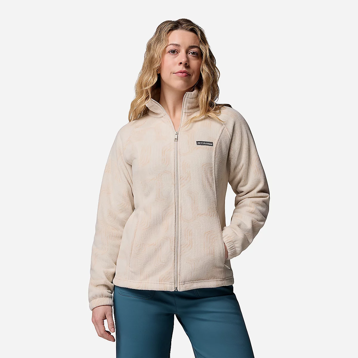 pull-polaire-femme-663ljf.webp Veste Polaire Femme Benton Springs Printed Full Zip Beige COLUMBIA | INTERSPORT – Image 1