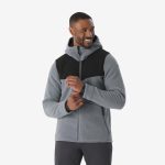 Polaire chaude de randonnée homme, NH500 gris