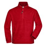 Sweat polaire col zippé homme JN043 rouge