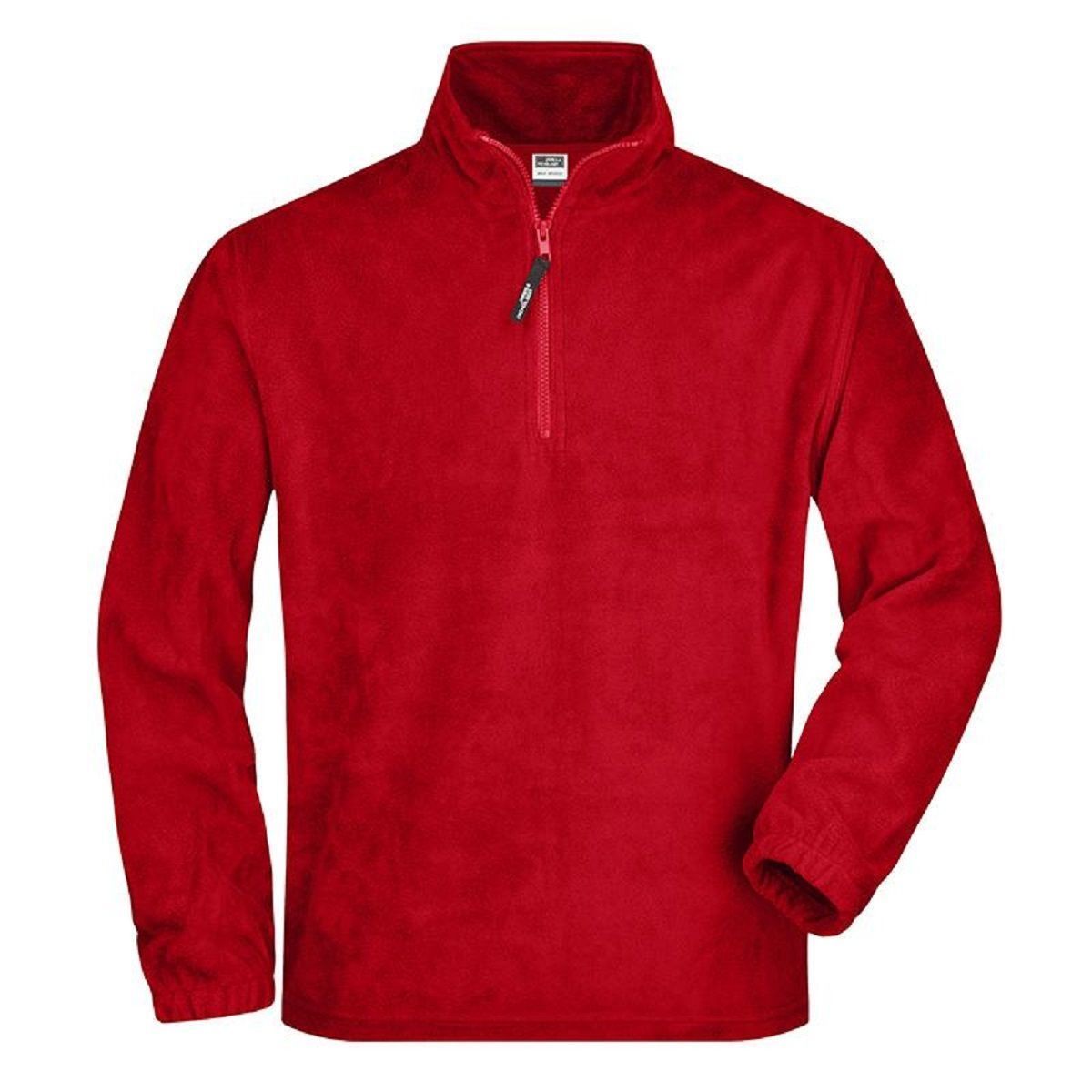 pull-polaire-homme-315khd-1.jpg Sweat polaire col zippé homme JN043 rouge – Image 1