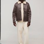 Brown Veste Aviateur en Suède Synthétique Marron | BOOHOOMAN FR