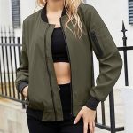 QLXYYFC Blouson Aviateur Femme Blouson Aviateur Léger Femme Blouson Aviateur Léger Blouson Veste Pilote Zippée Veste Courte Veste Femme (Color : Green, Size : S) : Amazon.fr: Mode