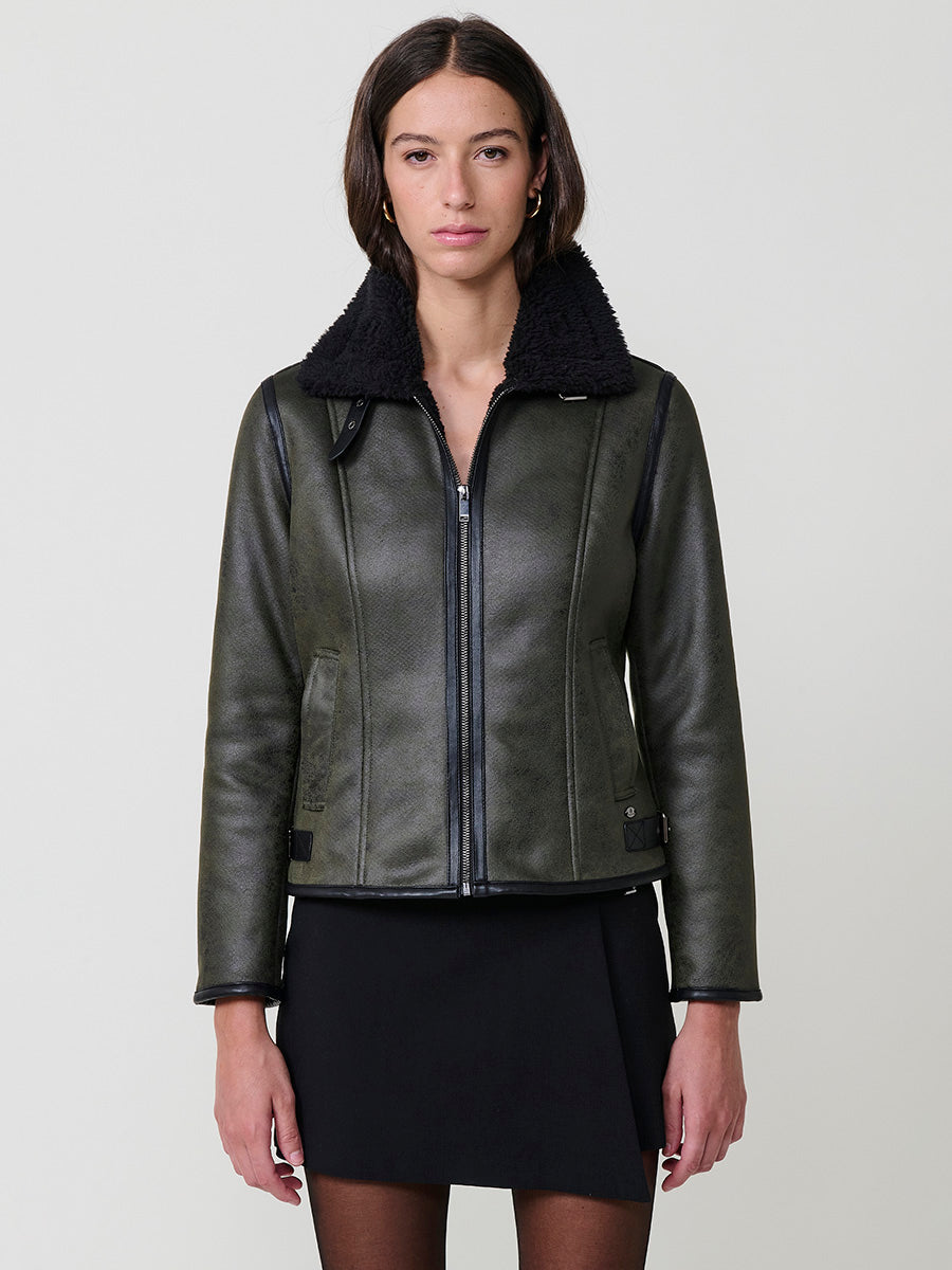 veste-aviateur-femme-641nay-1.jpg Veste Aviateur Effet Cuir Shearling Pour Femme | koroshi – Koröshi – Image 1