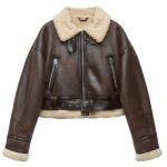 Blouson Bombardier Femme Marron | Cuir Aviateur