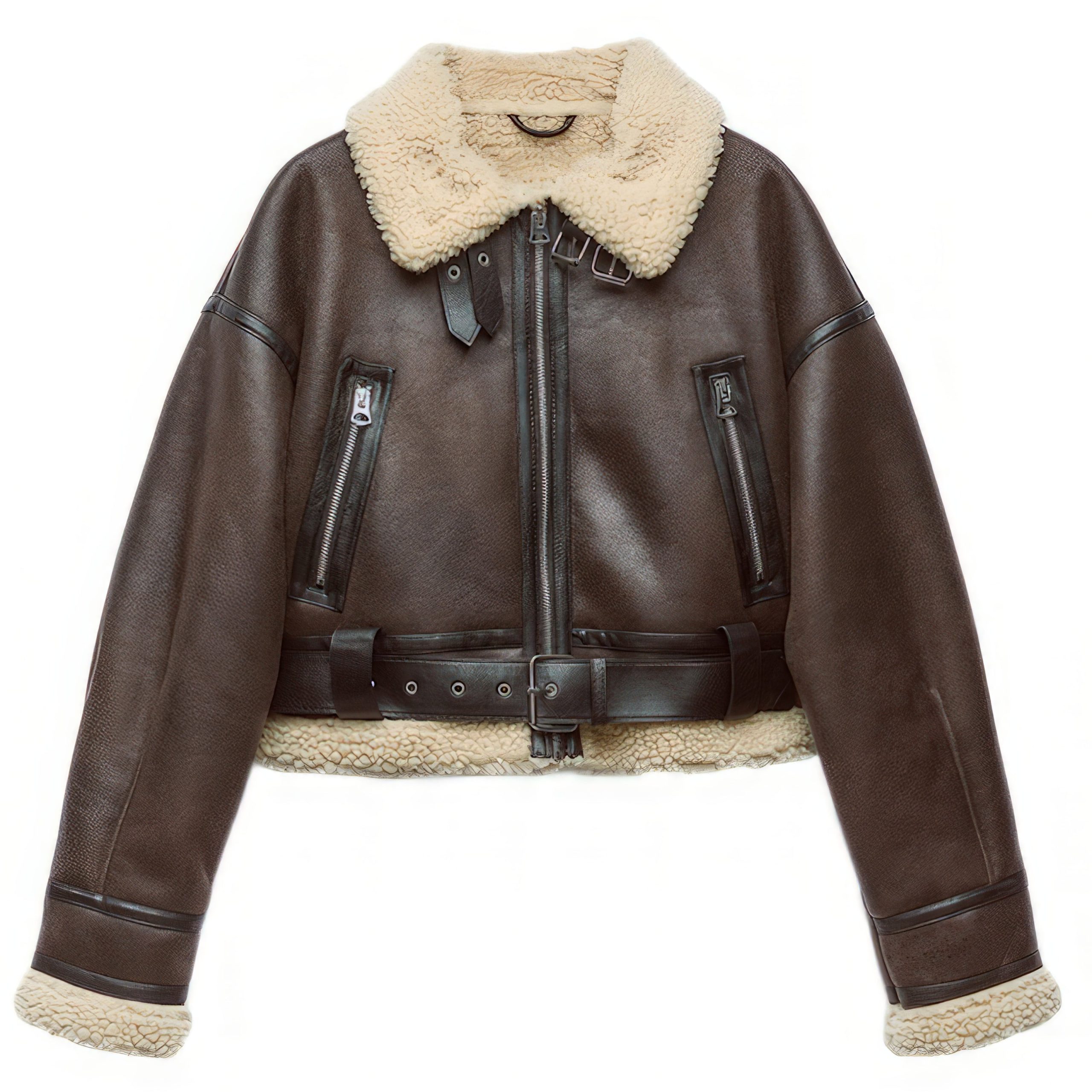 veste-aviateur-femme-926lwd-1.jpg Blouson Bombardier Femme Marron | Cuir Aviateur – Image 1