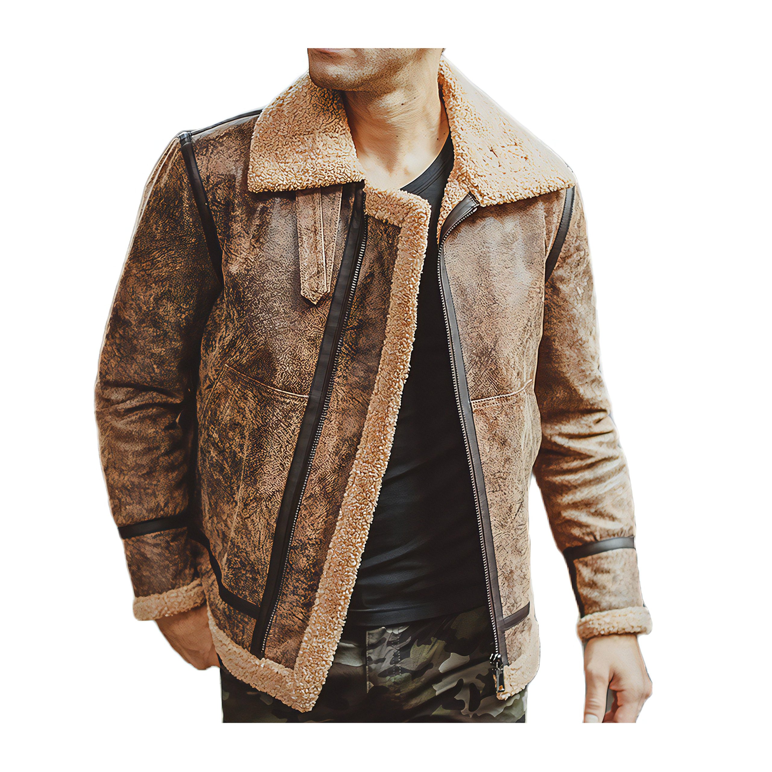 veste-aviateur-homme-185qrh-1.jpg Blouson Cuir Aviateur Homme Beige | Cuir Aviateur – Image 1