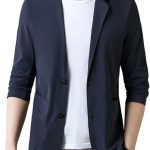 Blazer Homme Été Décontracté Coupe Slim Veste de Costume à Revers Manches Longues Respirant : Amazon.fr: Mode
