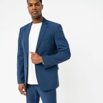 Veste de costume coupe droite homme bleu chine | GEMO