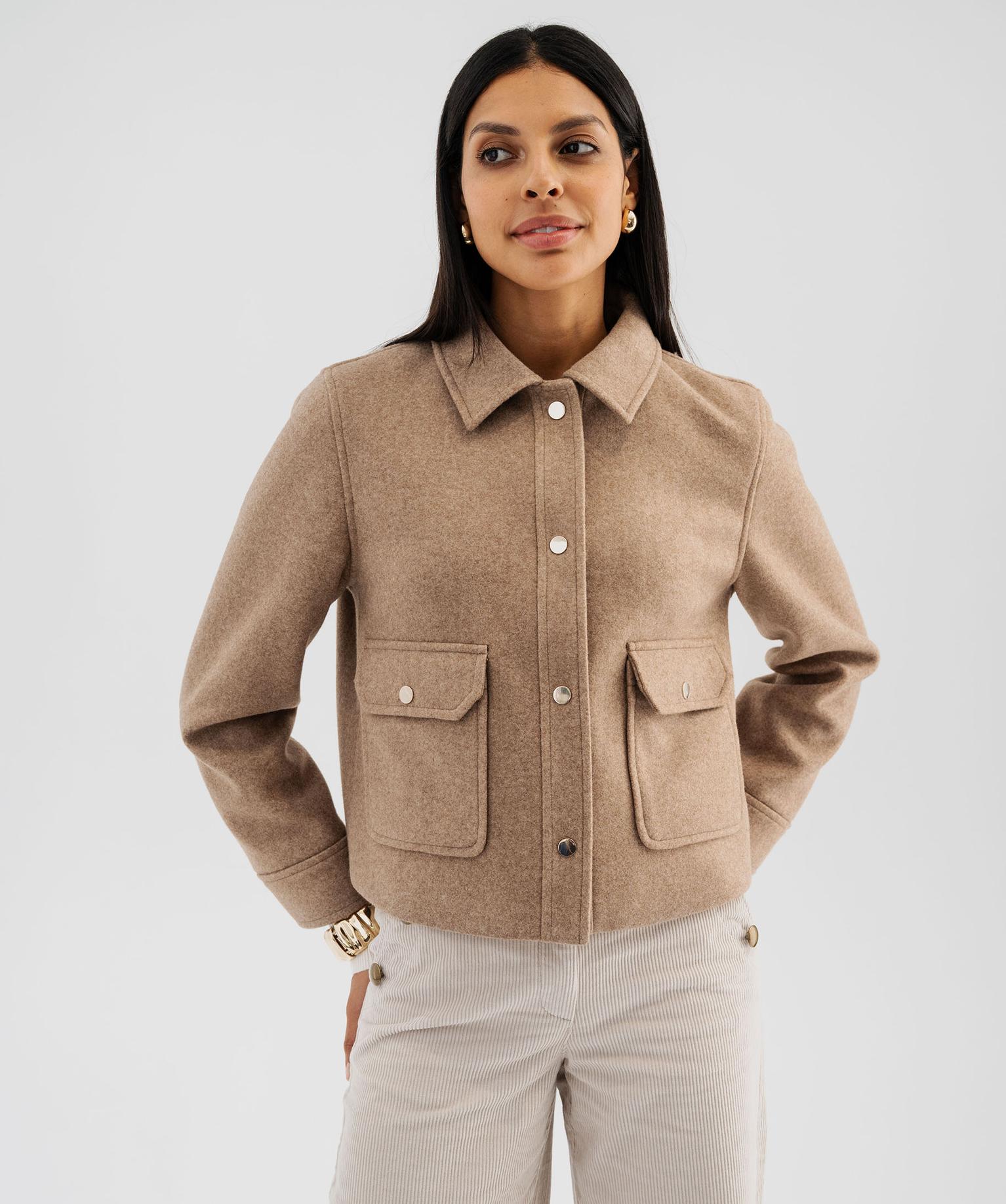 veste-courte-femme-347zhy-1.jpg Veste courte aspect drap de laine femme – Image 1
