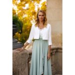 Veste courte femme mousseline pour cérémonie BL070