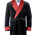 Smoking Jacket Veste d'intérieur Homme Noir Charbon