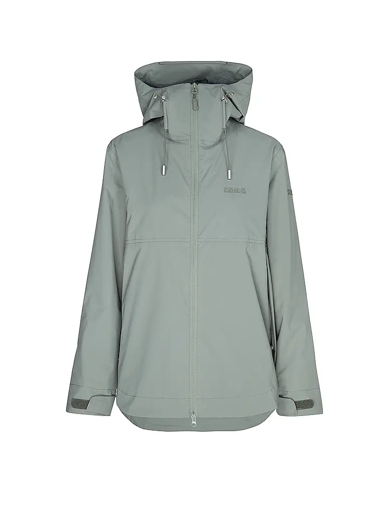veste-de-pluie-femme-033rra.webp PRO X ELEMENTS Veste de pluie femme Jessy 2L Vert foncé – Image 1