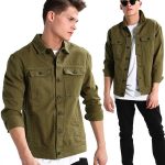 Veste En Jean Denim Vert Kaki Homme BROOKLYN'S OWN | Coup De Coeur Mode 2026