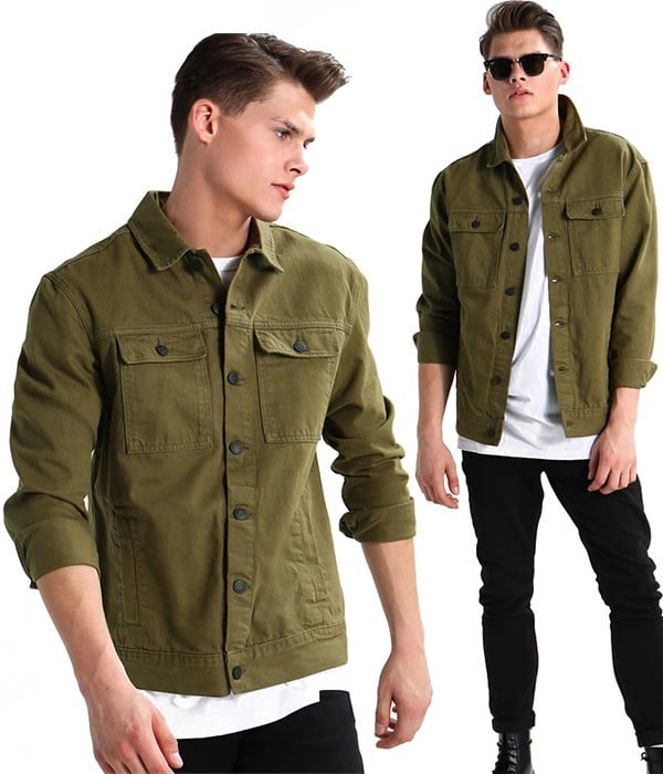 veste-en-jean-homme-064pno-1.jpg Veste En Jean Denim Vert Kaki Homme BROOKLYN'S OWN | Coup De Coeur Mode 2026 – Image 1