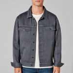 Veste homme en jean style classique bleu denim