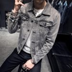 ZXCL Veste en Jean Hommes Hommes Moto rétro Manteau de Base Streetwear Hip Hop Bomber Jacket Cowboy Homme Jean Jacket Grey,5XL : Amazon.fr: Mode