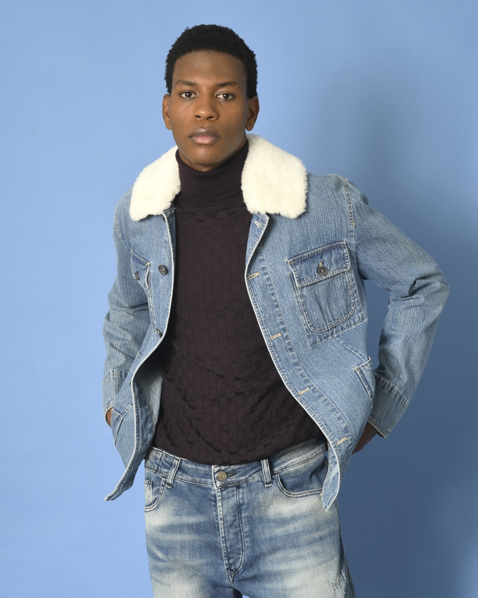 veste-en-jean-homme-544jlh-1.jpg Veste en jean à col fourrure amovible Ly Adams – Image 1