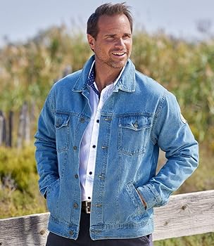 veste-en-jean-homme-869giu-1.jpg ATLAS FOR MEN Veste en Jean Homme Toile Denim Robuste avec Surpiqûres contrastée, Poches Pratiques, Idéale pour Printemps, Disponible en Grande Taille du M au 5XL : Amazon.fr: Mode – Image 1