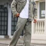 Manfinity Homme Ensemble de veste en jean décontractée et de pantalon long grande taille pour hommes, printemps / automne | Mode en ligne | SHEIN FRANCE