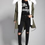 Veste hiver pour femme avec capuche à fourrure épaisse