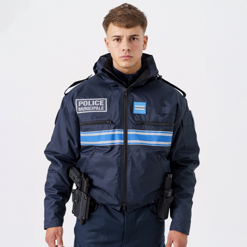 veste-hiver-477lic-1.jpg Blouson à capuche hiver Bande gitane (Police Municipale, Taille 2XS) – Image 1