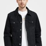 Veste jean noir NAOS