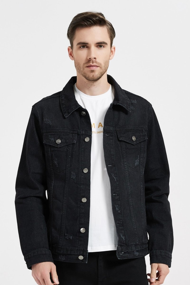veste-jean-homme-395lud-1.jpg Veste jean noir NAOS – Image 1