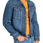 Blouson en jean LEE SLIM RIDER JACKET Flick Dark S