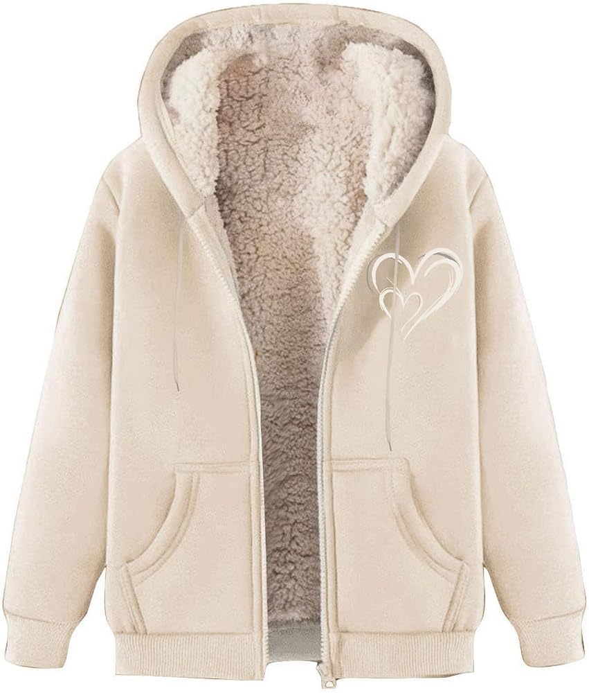 veste-jott-femme-558iyq-1.jpg Doudoune Jott Femme Lamb Wool Coat Winter Thick Warm Solid Color Hooded Plus Size Coat Doudoune Femme Hiver Manteau Hiver Femme Chaud (Beige, M) : ... – Image 1