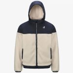 K Way Veste Orsetto écru / bleu foncé – Lothaire