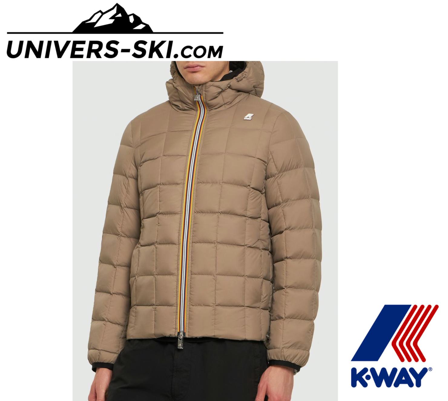 veste-kway-964eyb-1.jpg Veste K Way Jack Eco Stretch Black Beige 2027 XL – Image 1