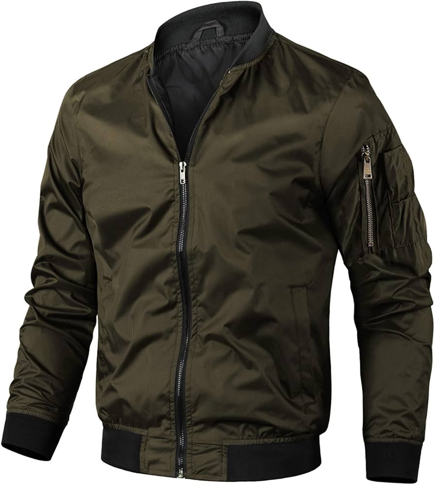 veste-legere-homme-023cdl.jpg Blouson Homme Léger Veste Militaire Chaud Jacket Manches Longues Mâle Golf Décontractée Léger Jacket De Sport Coupe Vent Vestes Manteaux avec Poches Zippées : Amazon.fr: Mode – Image 1