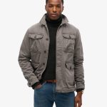 Veste légère militaire M65anthracite délavé pour Homme | Superdry FR