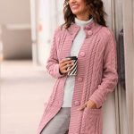 Veste longue en tricot 50% coton