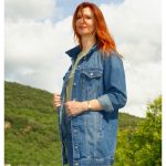 Veste longue oversize jeans femme | AZETOO