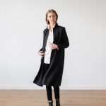 Black Veste Longue en Lin Fabio LinenMe