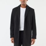 Manteau long uni Noir