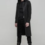 Longue veste zippée à capuche