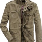 Veste classique pour homme en pur coton militaire multi poches manteau décontracté, kaki, XS : Amazon.fr: Mode
