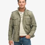 Veste militaire Vintage M65vert olive poudré pour Homme | Superdry FR