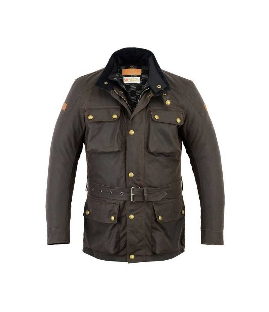 veste-moto-805gri-1.jpg Le Ciré veste moto vintage en Wax coton Original Driver – Image 1