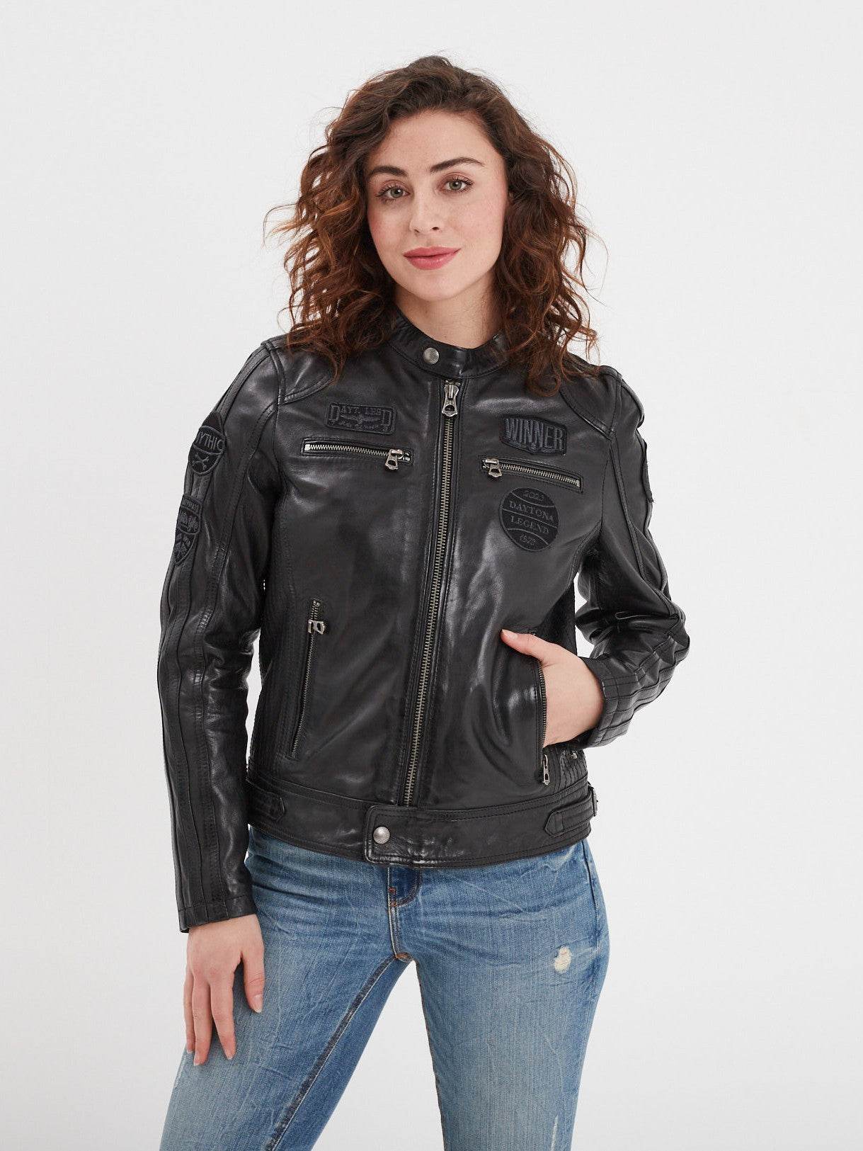 veste-moto-femme-177fpb-1.jpg Wartbugy Blouson moto vintage femme – Image 1
