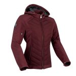 segura street blouson moto lady natcho textile sportswear femme hiver etanche prune stb976