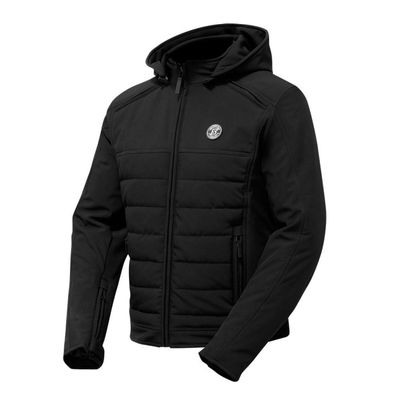 veste-moto-homme-111uri-1.jpg Blouson Moto Homme Splitted EVO Noir Avec Protections Homologuées – Image 1
